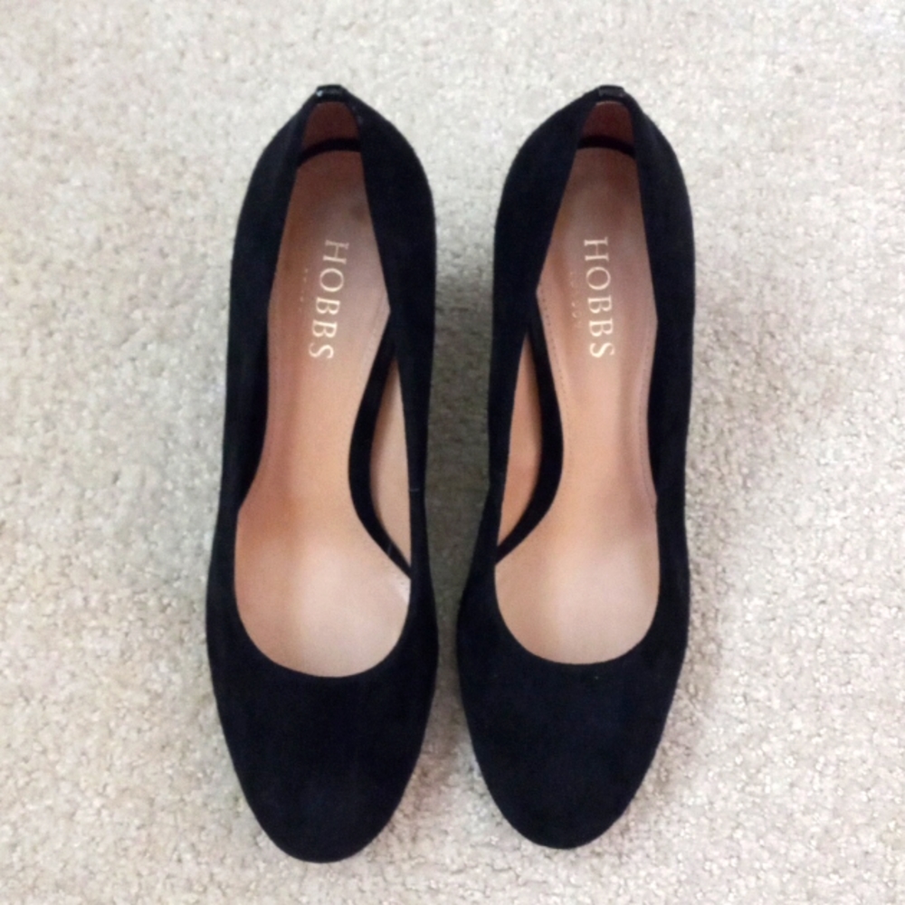 HOBBS London Classic  "Sonia" Pumps,  Suede, Block Heels,  Size 8